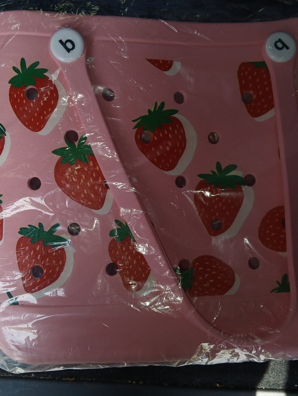 Pink Strawberry Print Bogg Like Bag. Size Med. Price Is Firm.